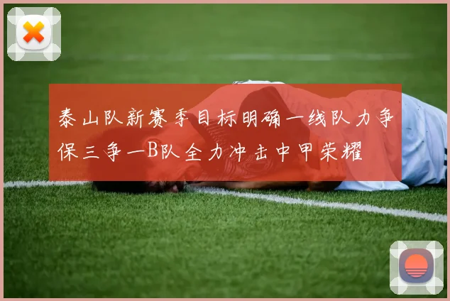 泰山队新赛季目标明确一线队力争保三争一B队全力冲击中甲荣耀